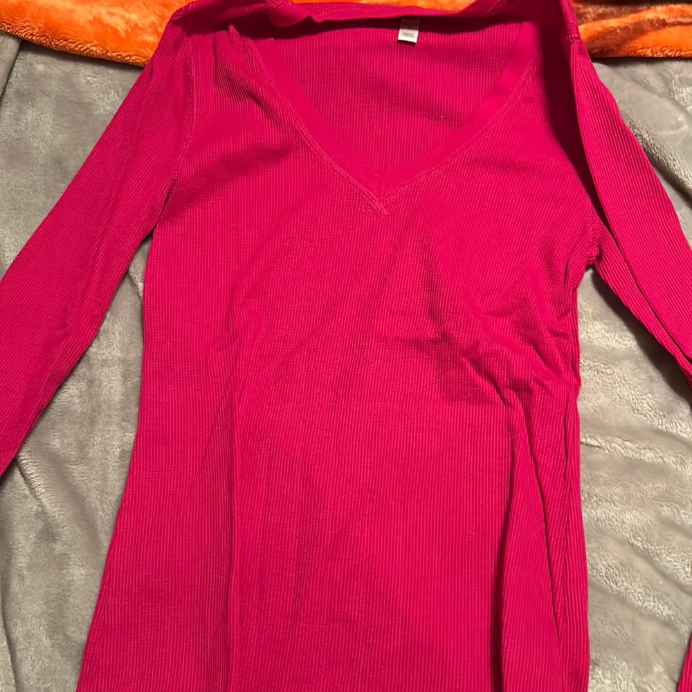 PINK V-neck thermal
